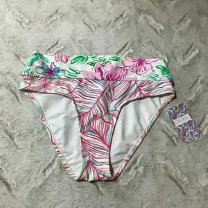 Nwt Stella Parker High Waist Tropical bikini bottom size medium